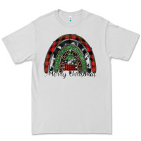 Dove Grey Merry Christmas rainbow Premium Tee - CowhideDigitalArt