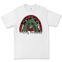 White Merry Christmas rainbow Premium Tee - CowhideDigitalArt