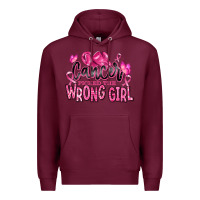 Burgundy cancer picked the wrong girl Premium Hoodie - RanaPortraitStore