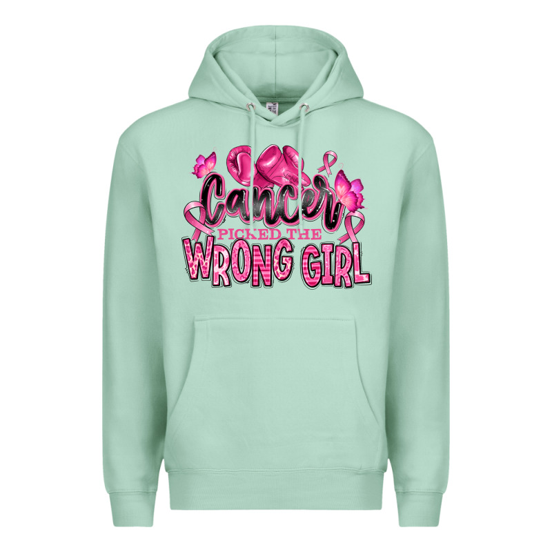 Cancer Picked The Wrong Girl Premium Hoodie by RanaPortraitStore | Teevron