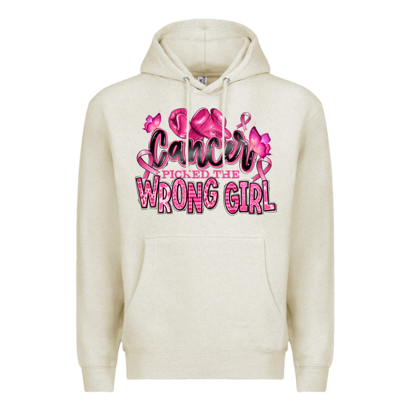 Cancer Picked The Wrong Girl Premium Hoodie by RanaPortraitStore | Teevron
