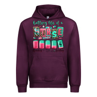 Mauve Wine battery life of a nurse Urban Hoodie - RanaPortraitStore