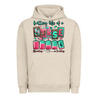 Pigment French Oak battery life of a nurse Urban Hoodie - RanaPortraitStore