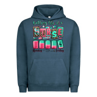 Pigment Midnight Navy battery life of a nurse Urban Hoodie - RanaPortraitStore