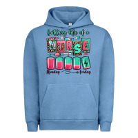 Pigment Pebble Blue battery life of a nurse Urban Hoodie - RanaPortraitStore