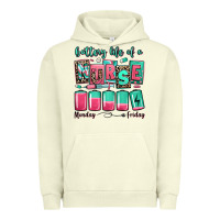 Pigment Pistachio battery life of a nurse Urban Hoodie - RanaPortraitStore