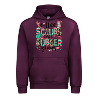 Mauve Wine coffee scrubs and rubber gloves Urban Hoodie - RanaPortraitStore
