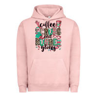 Pigment Salmon coffee scrubs and rubber gloves Urban Hoodie - RanaPortraitStore