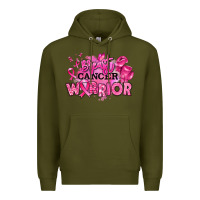 Army Green breast cancer warrior Premium Hoodie - RanaPortraitStore