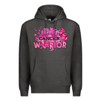 Charcoal Heather breast cancer warrior Premium Hoodie - RanaPortraitStore