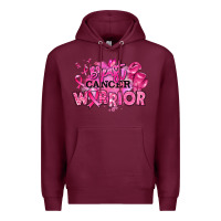 Burgundy breast cancer warrior Premium Hoodie - RanaPortraitStore