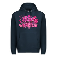 Navy breast cancer warrior Premium Hoodie - RanaPortraitStore