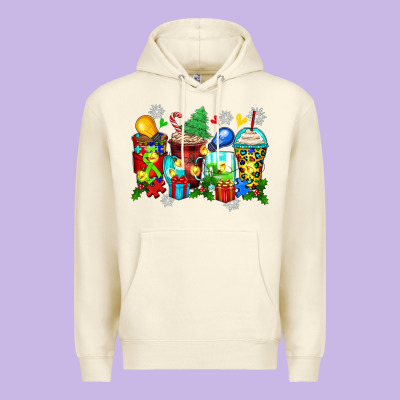 Premium Hoodie autism christmas coffee cups