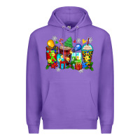 Purple autism christmas coffee cups Premium Hoodie - Zillion Design Studio