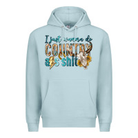 Blue Mist i just wanna do country Premium Hoodie - texasbilliewilder