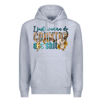 Heather Grey i just wanna do country Premium Hoodie - texasbilliewilder