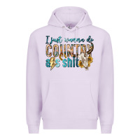 Lilac i just wanna do country Premium Hoodie - texasbilliewilder