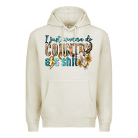 Oatmeal Heather i just wanna do country Premium Hoodie - texasbilliewilder
