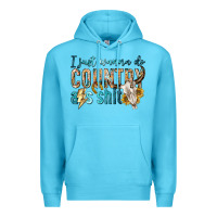 Ocean Blue i just wanna do country Premium Hoodie - texasbilliewilder