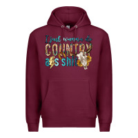 Burgundy i just wanna do country Premium Hoodie - texasbilliewilder