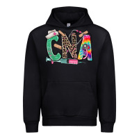 Black cna nurse tie dye leopard Urban Hoodie - RanaPortraitStore
