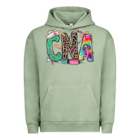 Cna Nurse Tie Dye Leopard Urban Hoodie | Teevron
