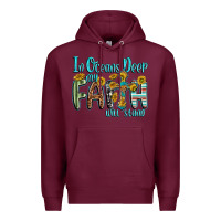 Burgundy in oceans deep faith will stand Premium Hoodie - texasbilliewilder