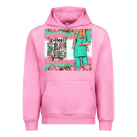 Fuchsia Pink coffee scrubs rubber gloves nurse Urban Hoodie - RanaPortraitStore
