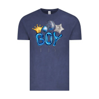 Vintage Denim Birthday Boy Balloon Vintage Tee - Artiststas