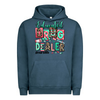 Pigment Midnight Navy educated drug dealer nurse life Urban Hoodie - RanaPortraitStore