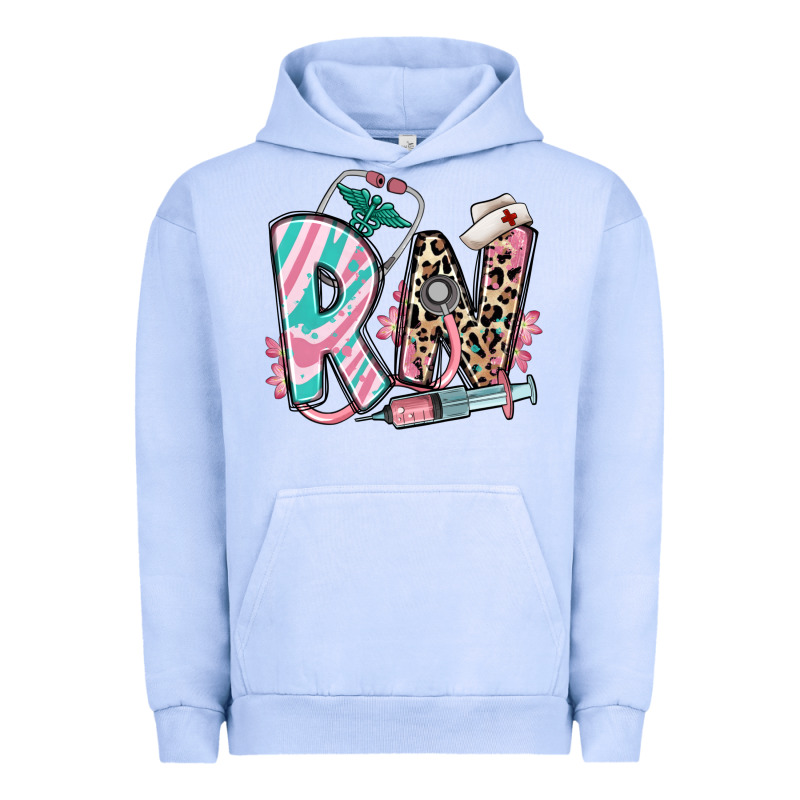 Floral Rn Registered Nurse Urban Hoodie by RanaPortraitStore | Teevron