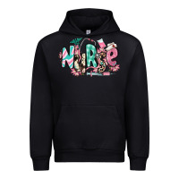 Foreset Green floral nurse Urban Hoodie - RanaPortraitStore