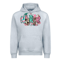 Heather Grey floral nurse Urban Hoodie - RanaPortraitStore