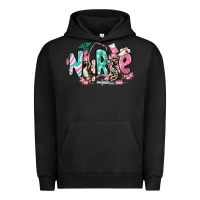 Pigment Black floral nurse Urban Hoodie - RanaPortraitStore