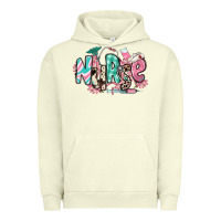 Pigment Pistachio floral nurse Urban Hoodie - RanaPortraitStore