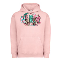 Pigment Salmon floral nurse Urban Hoodie - RanaPortraitStore