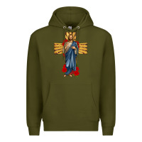 Army Green jesus christ cross Premium Hoodie - texasbilliewilder