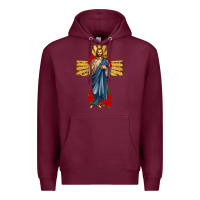 Burgundy jesus christ cross Premium Hoodie - texasbilliewilder