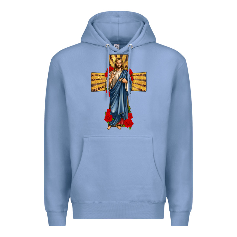 Jesus Christ Cross Premium Hoodie by texasbilliewilder | Teevron