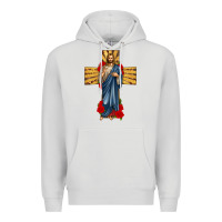 Dove Grey jesus christ cross Premium Hoodie - texasbilliewilder