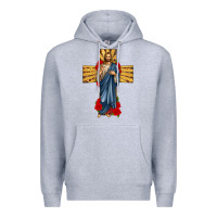 Heather Grey jesus christ cross Premium Hoodie - texasbilliewilder