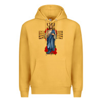 Mustard jesus christ cross Premium Hoodie - texasbilliewilder
