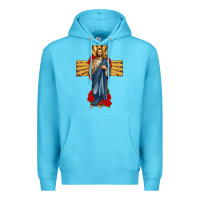 Ocean Blue jesus christ cross Premium Hoodie - texasbilliewilder
