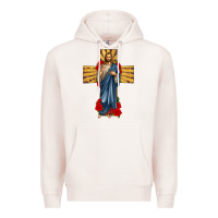 Pale Pink jesus christ cross Premium Hoodie - texasbilliewilder