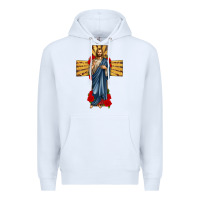 White jesus christ cross Premium Hoodie - texasbilliewilder
