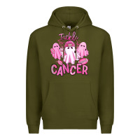 Army Green tackle cancer halloween ghosts american football Premium Hoodie - RanaPortraitStore