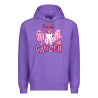 Purple tackle cancer halloween ghosts american football Premium Hoodie - RanaPortraitStore