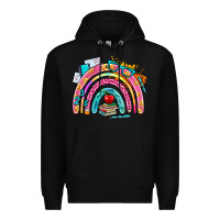 Black school rainbow Premium Hoodie - AdoDesignShop