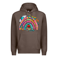 Coffee school rainbow Premium Hoodie - AdoDesignShop