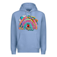 Colony Blue school rainbow Premium Hoodie - AdoDesignShop